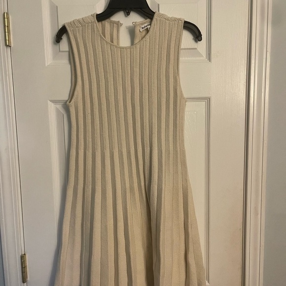 Reformation Ribbed Knit Dress in Cream - Picture 1 of 8